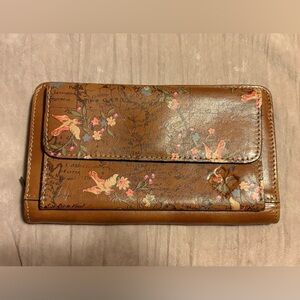 Patricia Nash Azario Leather Crossbody Organizer Wallet